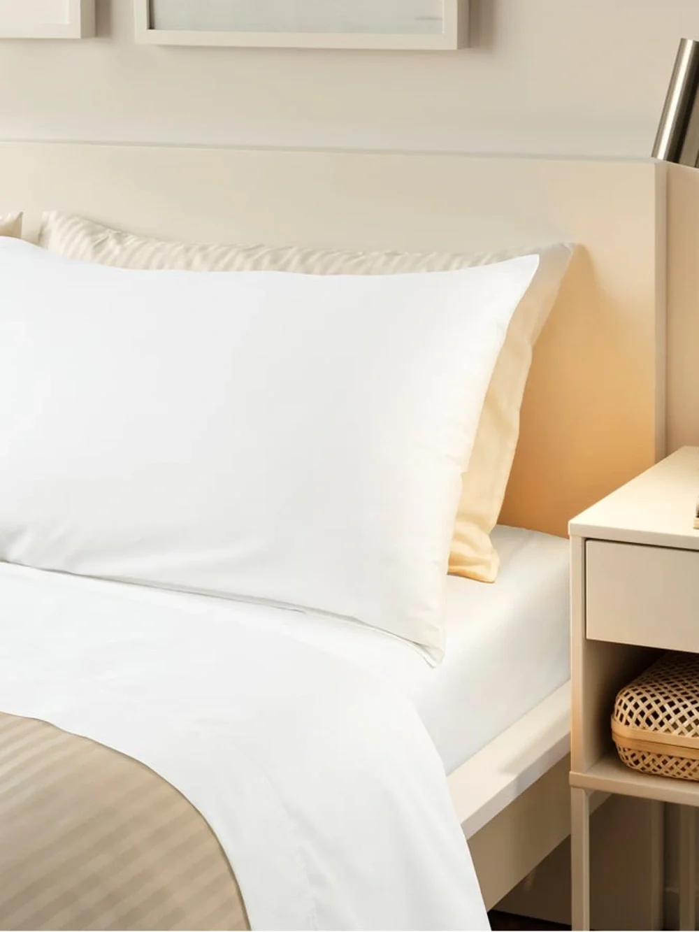 IKEA NATTJASMIN White Flat Bedding Sheet Cotton/lyocell King Size New